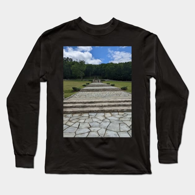 Looking Up the Percy Warner Staircase Long Sleeve T-Shirt by AustaArt